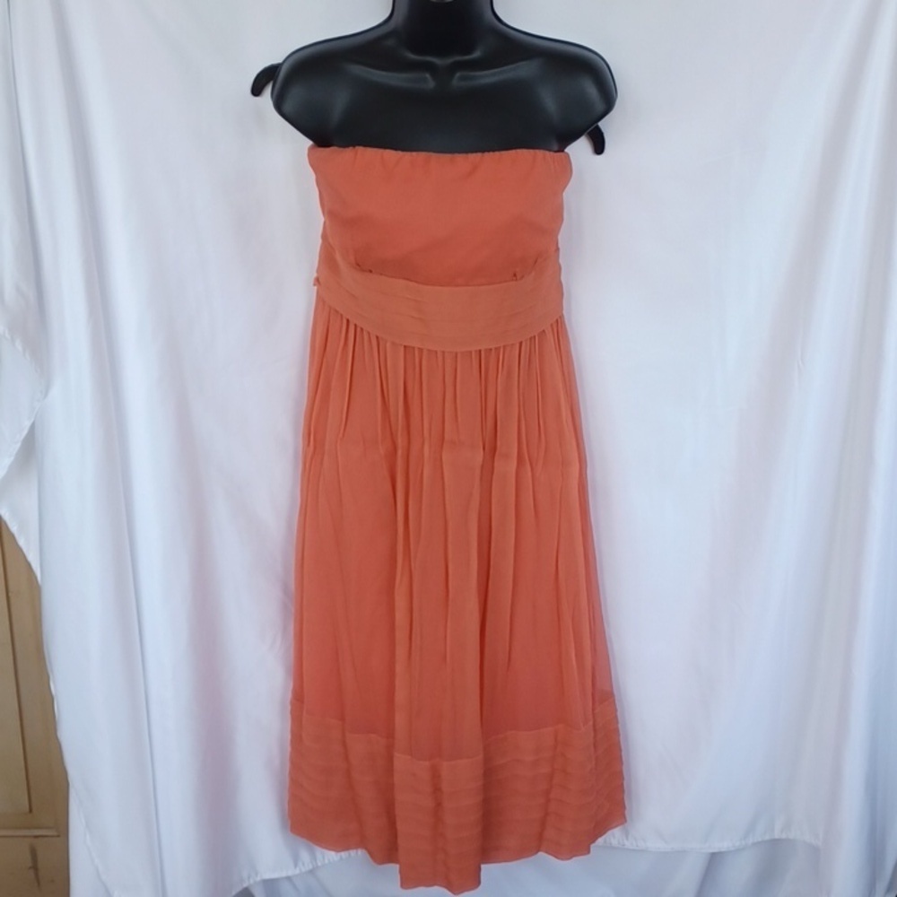 NWT J. Crew Juliet Dress, Dark Orange in Silk Chiffon